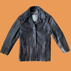 Vintage brown leather jacket